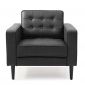 Sofa đơn nệm bọc simili màu đen ArmChair 06 GSD68035