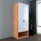 Tủ quần áo đơn giản gỗ cao su cửa mở chạy viền TQA68017