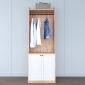 Tủ quần áo đơn giản gỗ cao su tự nhiên TQA68031