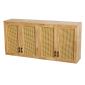 Tủ bếp trên 4 cánh gỗ cao su cửa lưới 160x35x75cm TBT68004