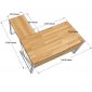 Bàn chữ L 160x160cm gỗ Plywood phủ melamin chân Xconcept HBXC042