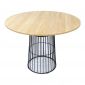 Bộ bàn ăn tròn 80cm mặt gỗ Plywood và 4 ghế sắt tolix có tay CBBA049