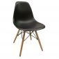 Bộ bàn ghế cafe màu đen bàn mặt gỗ và 2 ghế nhựa CBCF124