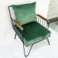 Ghế sofa đơn nệm xanh khung sắt GSD68050
