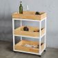 Kệ bếp di động Kitchenshelf 3 tầng 40x60x80cm gỗ cao su KB68001