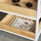 Kệ bếp di động Kitchenshelf 3 tầng 40x60x80cm gỗ cao su KB68001