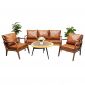 Bộ bàn gỗ me tây và ghế sofa khung gỗ CBSF022