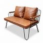 Ghế sofa băng 2 chỗ ngồi nệm simili khung sắt SFB68062