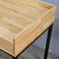 Bàn làm việc 2 ngăn kéo gỗ cao su chân sắt BD68075