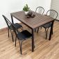 Bộ bàn gỗ 120x75cm và 4 ghế sắt CBCF188