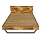 Giường ngủ đôi gỗ khung sắt GN68045