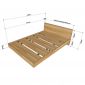 Giường ngủ gỗ cao su khung sắt lắp ráp *không bao gồm nệm*