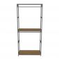 Kệ treo quần áo gỗ kết hợp khung sắt KQA68056