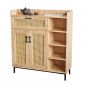 Tủ giày kết hợp kệ để đồ cửa lưới mây KG68055