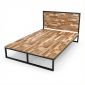 Giường ngủ gỗ tràm khung sắt lắp ráp GN68047