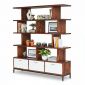Kệ sách trang trí có ngăn kéo gỗ Tràm chân sắt KS68179