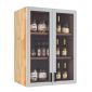 Module tủ bếp trên 60cm hệ 2 cửa kính mở TBT014