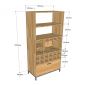 Tủ phòng ăn kết hợp tủ rượu gỗ cao su TPA013