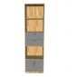 Tủ hồ sơ có hôc tủ và ngăn kéo gỗ tự nhiên THS68059