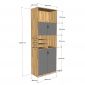 Tủ hồ sơ tủ sách cao 220cm gỗ tự nhiên THS68060