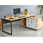 Bàn làm việc 180x80cm kết hợp tủ di động HBRT068