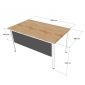 Bàn làm việc 140x80cm gỗ tự nhiên hệ OMA HBOM005