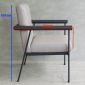 Ghế sofa đơn, ghế cafe nệm simili khung sắt TTG014