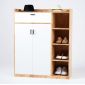 Tủ giày kết hợp kệ để đồ gỗ tự nhiên KG68068