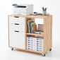 Tủ hồ sơ di động 80x40x70cm gỗ cao su TCN68041