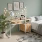 Bàn trang điểm gỗ tự nhiên hiện đại khung sắt BTD68063