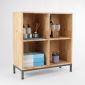 Kệ hồ sơ văn phòng 70x70x30cm gỗ cao su THS68066