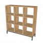 Kệ ô vuông trang trí 100x30x100cm gỗ cao su KS68326