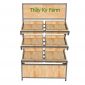 Kệ shop trái cây 120x50x200cm gỗ cao su KTB68226