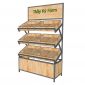 Kệ shop trái cây 120x50x200cm gỗ cao su KTB68226
