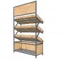 Kệ shop trái cây 120x50x200cm gỗ cao su KTB68226