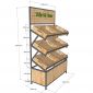 Kệ shop trái cây 120x50x200cm gỗ cao su KTB68226