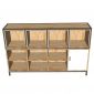 Kệ hồ sơ thấp văn phòng gỗ cao su chân sắt TK055
