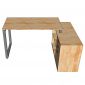 Bàn làm việc 120x60cm có chân gác tủ gỗ cao su TK066