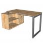 Bàn làm việc 120x60cm có chân gác tủ gỗ cao su TK066
