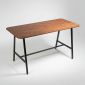 Bàn họp đứng 180x80x105cm gỗ cao su chân sắt hệ Slean HBSL035