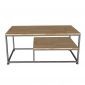 Bàn trà phòng khách 100x50cm gỗ cao su khung sắt TK125