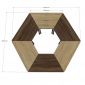 Cụm 6 bàn hình thang di động gỗ plywood chân sắt tròn FOS009