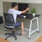 Bàn làm việc di động 140x70cm gỗ cao su chân sắt FOS016