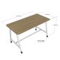 Bàn làm việc di động 140x70cm gỗ cao su chân sắt FOS016