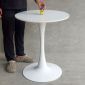 Combo bộ bàn ghế cafe Tulip mặt tròn 60cm 2 ghế trắng CBCF266