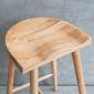 Ghế bar gỗ cao su mặt cong phong cách GBSK010