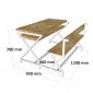 Bàn Học Sinh Liền Ghế Trường Nội Trú 120x100cm Gỗ Cao Su TK232