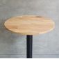 Bàn cafe tròn 60cm gỗ cao su chân sắt đế vuông CFD68077