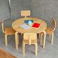 Bộ bàn và 4 ghế mầm non gỗ tự nhiên KGD032