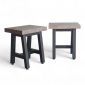 Combo bộ bàn cafe chữ nhật 70x70cm gỗ thông và 2 ghế đôn CBCF275